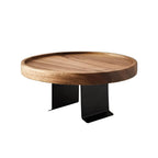 Sofa Armrest Walnut Tray — material texture close-up