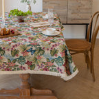 Ornate Floral Linen Tablecloth — main product photo
