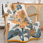 Savanna Bloom Cotton Bath Towel — product detail view