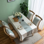Glisstra Geometric Tassel Tablecloth — lifestyle shot