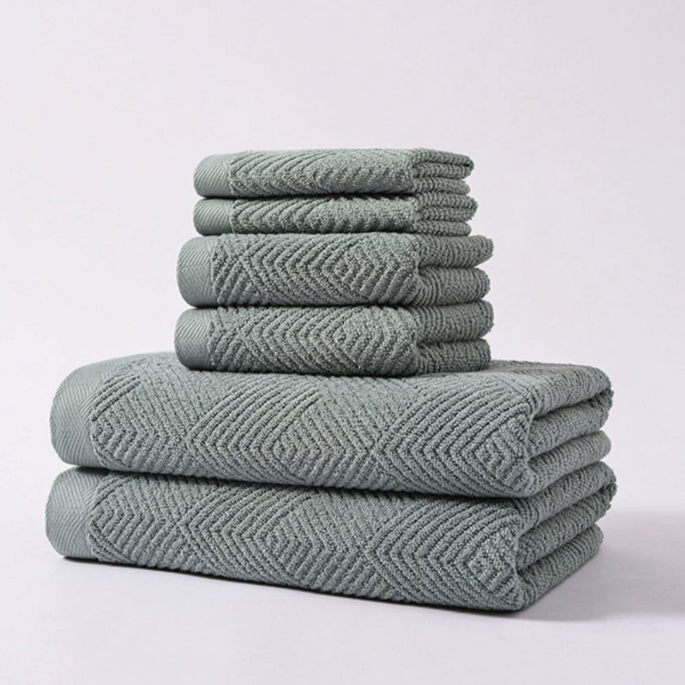 Cascade Supreme Cotton Towels | 6pcs Set — size and scale reference