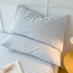 Soft Plaid Checkered Pillowcases — product detail view