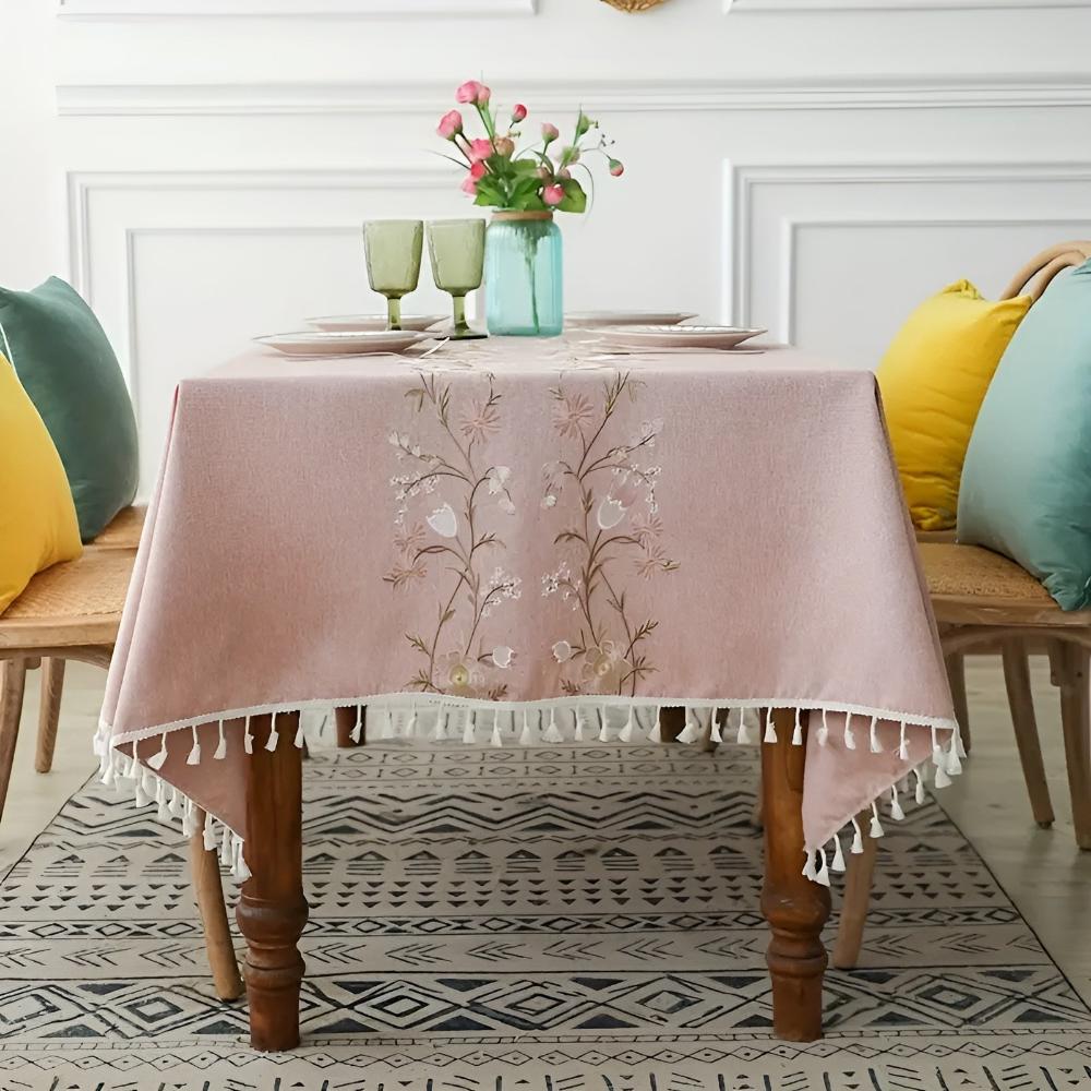 Blossom Weave Elegance Tablecloth — main product photo