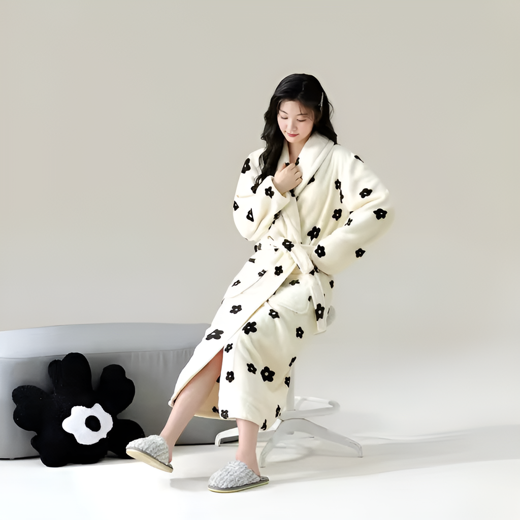 Fleece Haven Bathrobe — product in use