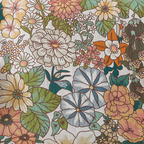 Tropical Floral Soft Bath Towel — product detail view