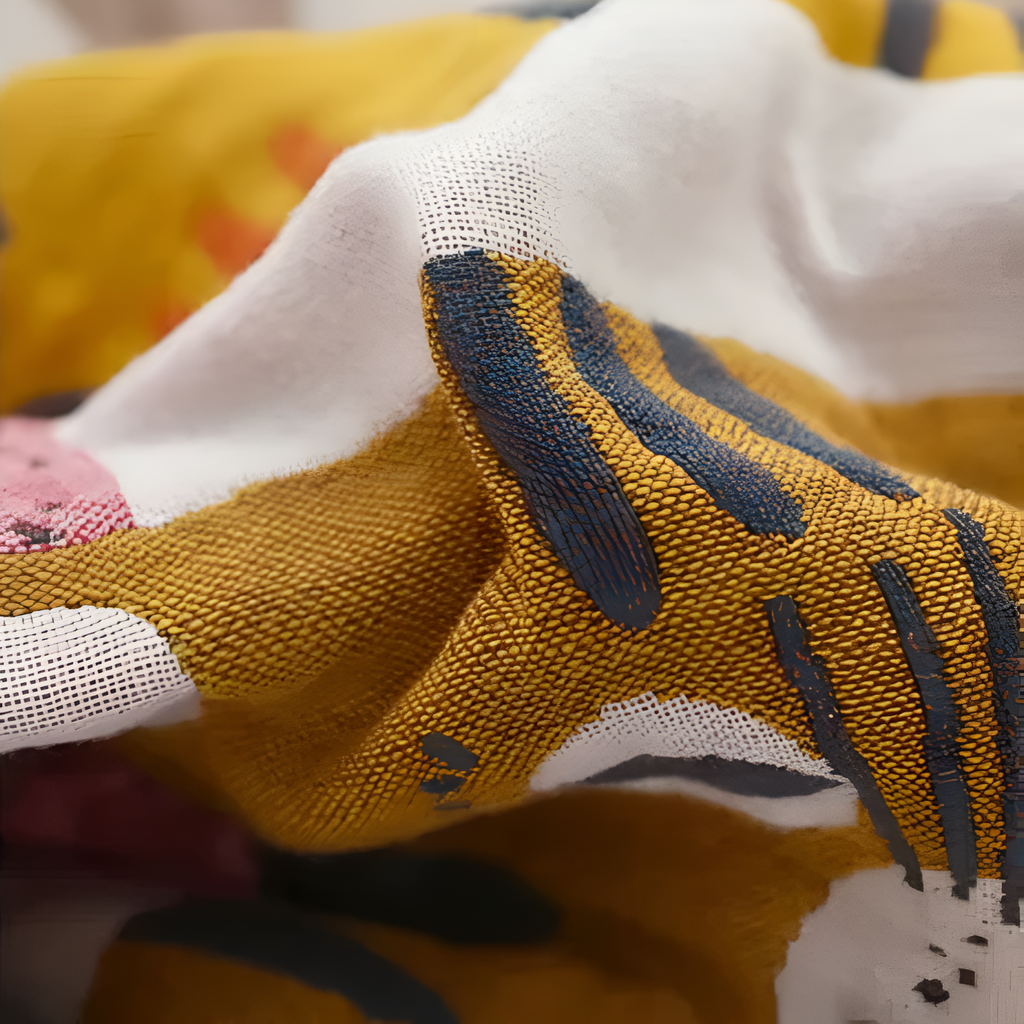 Whimsical Cat-Themed Reversible Blanket — lifestyle shot