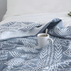 Zen Path Reversible Minimalist Coverlet — lifestyle shot