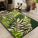 Monstera Non-Slip Door Mat — product in use