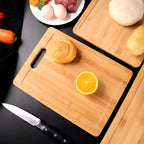 Double-Sided Bamboo Chopping Board — product in use