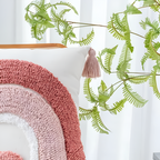 Tufted Embroidered Boho Cushion Cover — product detail view