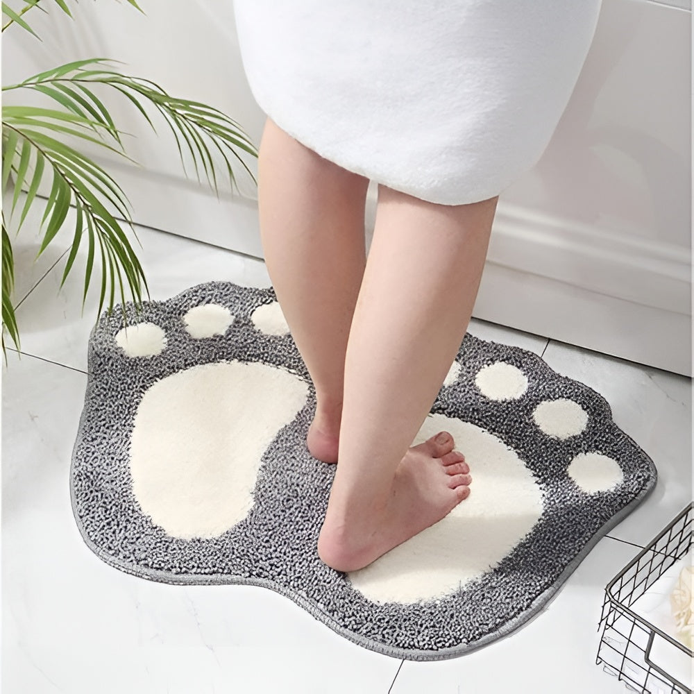 Cute Paw Print Bath Mat — lifestyle shot