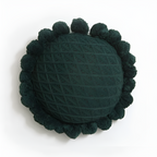 Chic Sunflower Pom-Pom Cushion — lifestyle shot