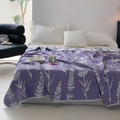 Serene Lavender Floral Cotton Blanket — main product photo