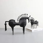 Black Stallion Metal Sculpture — product in use