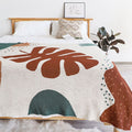 Abstract Style Knitted Throw — alternate angle view