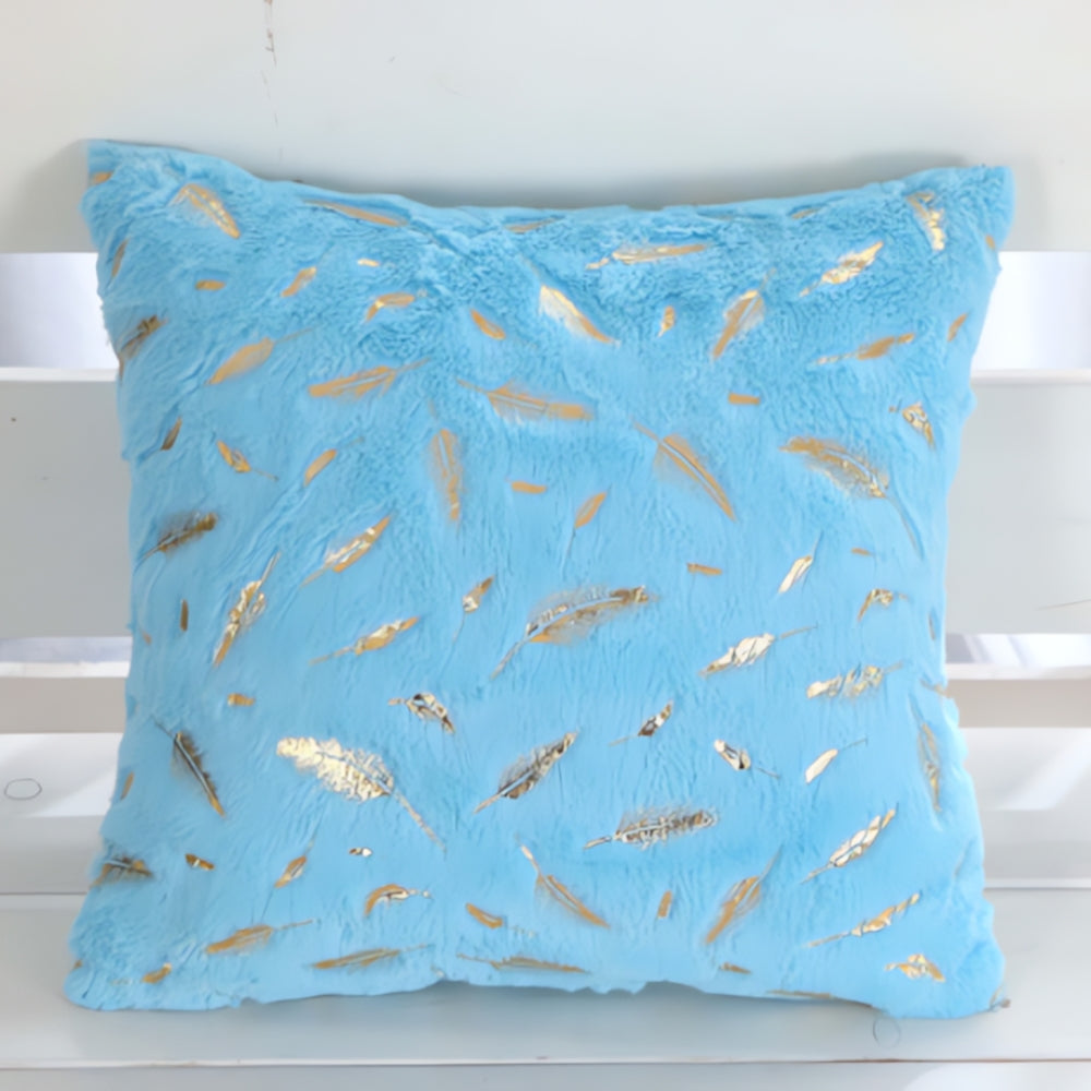 Golden Leaf Velvet Cushion Covers — product in use