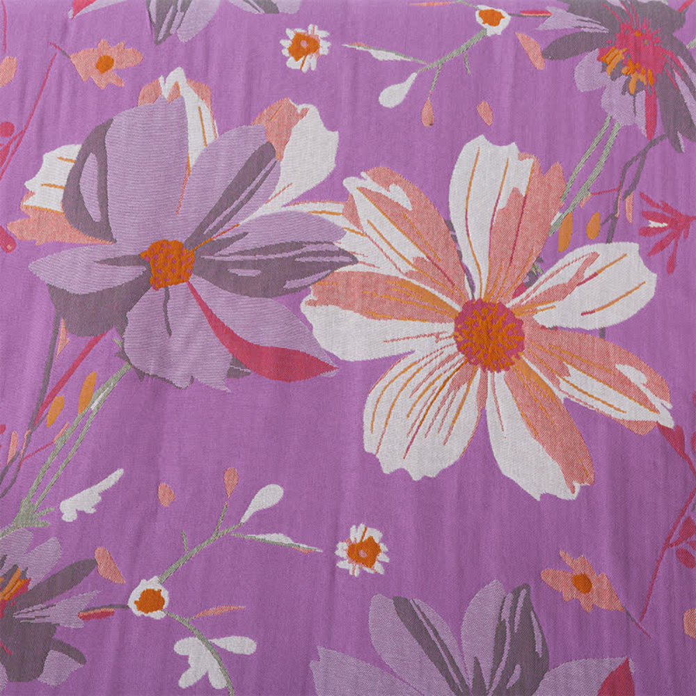 Purple Wildflower Cotton Bath Towel — product in use
