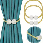 Magnetic Pearl Curtain Tie Back | 2pcs Set — product detail view