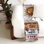 Boho Sun Tapestry Blanket — product in use