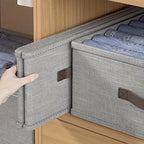 Modern Gray Linen Storage Container — product close-up