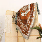 Boho Chic Patterned Throw Blanket — lifestyle shot