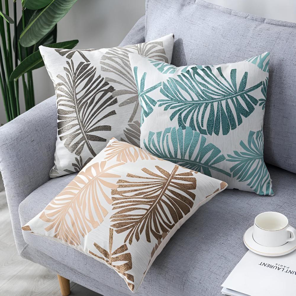 Metallic Foliage Cushion Cover — main product photo