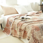 Mosaic Pattern Cotton Gauze Blanket — alternate angle view