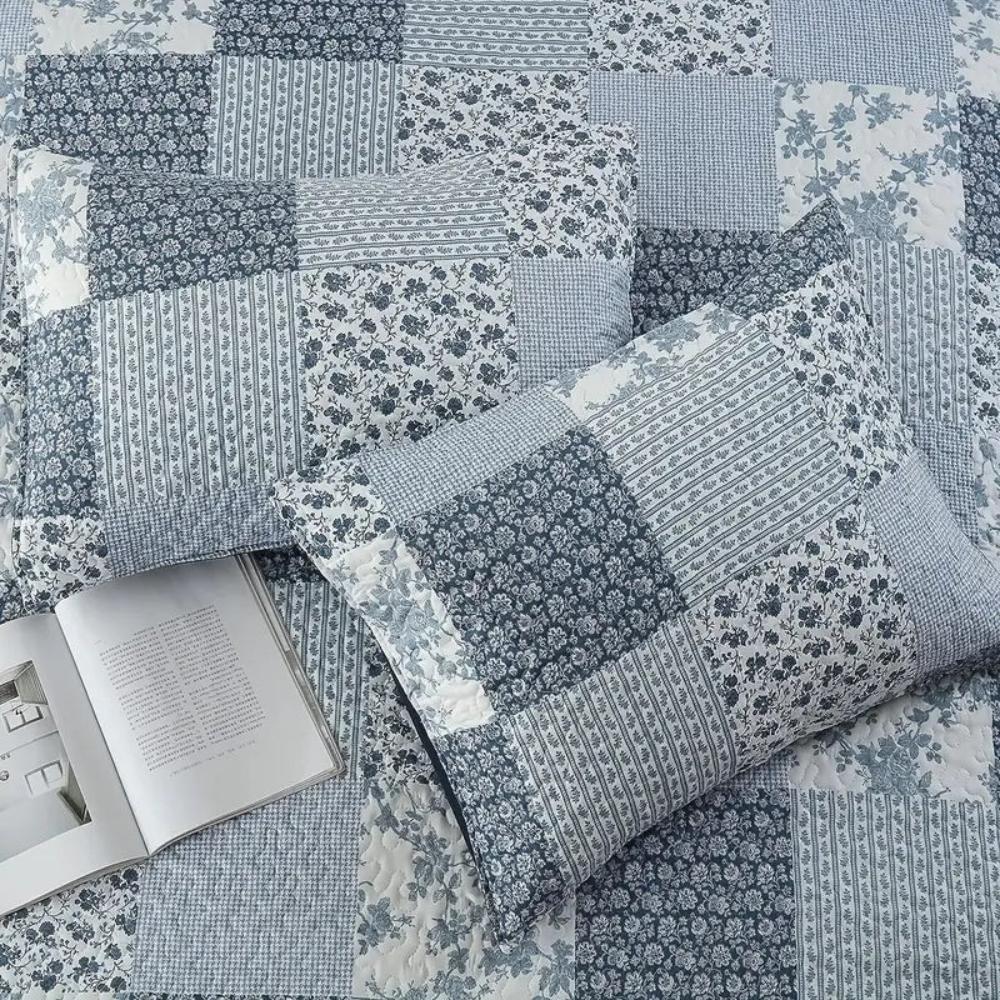 Plaid Patchwork Coverlet — product detail view
