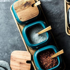 Royal Vein Porcelain Spice Jar Set — product detail view