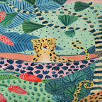 Tropical Cheetah Shower Curtain — product close-up