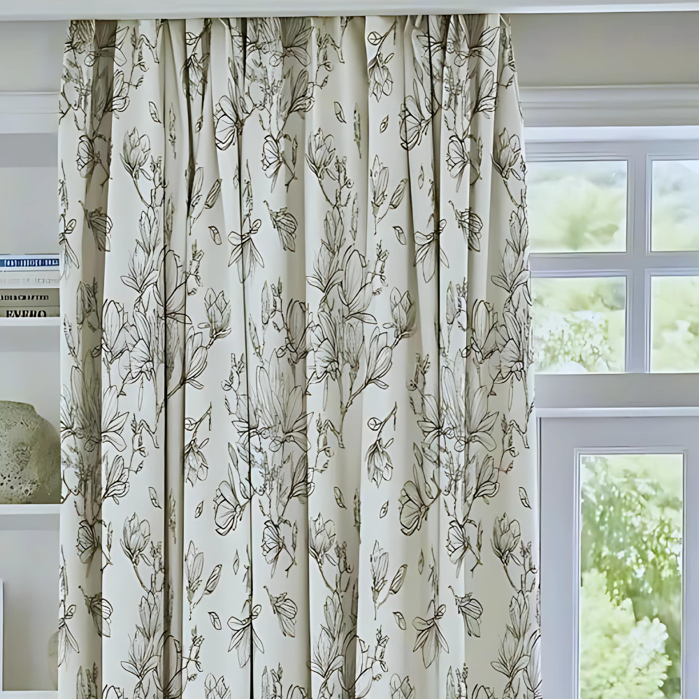 Fresh Floral Sunshade Curtains — product detail view