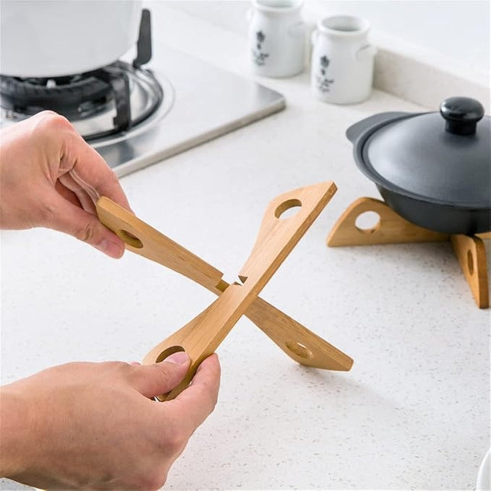 Bamboo Pot Stand & Steam Rack — product close-up