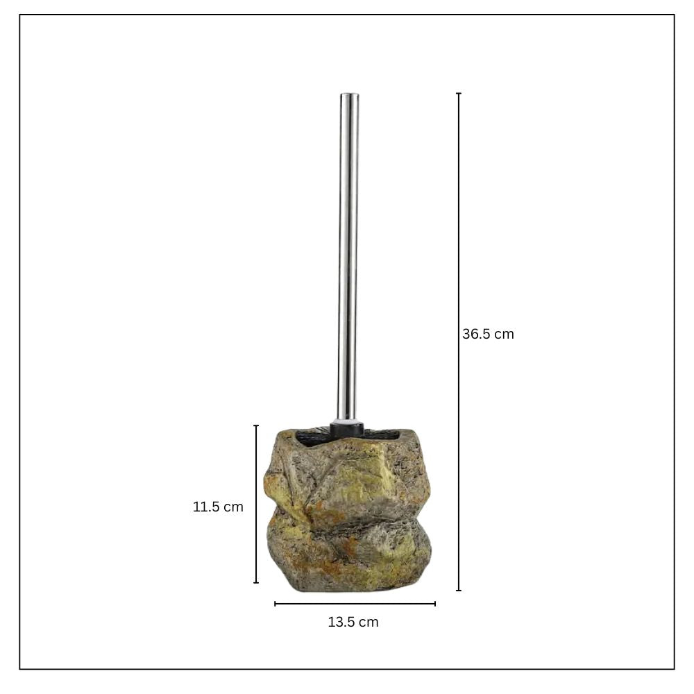 Retro Stone Ceramic Toilet Brush — alternate angle view