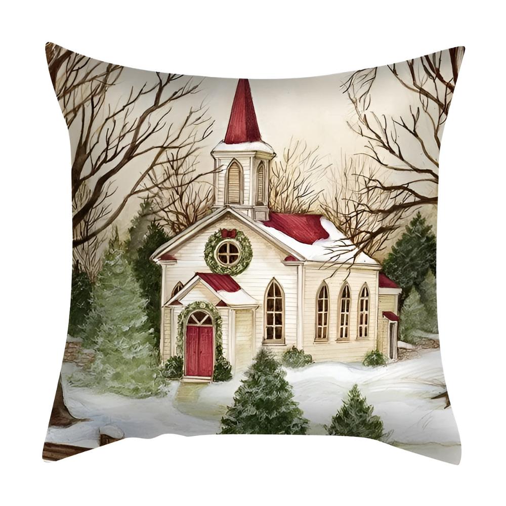 Christmas Cardinal Cushion Cover — lifestyle shot