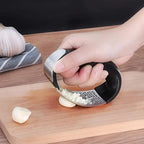 Crush Garlic Squeezer — product in use