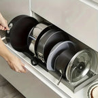 Expandable Pot and Pans Organiser Rack — alternate angle view