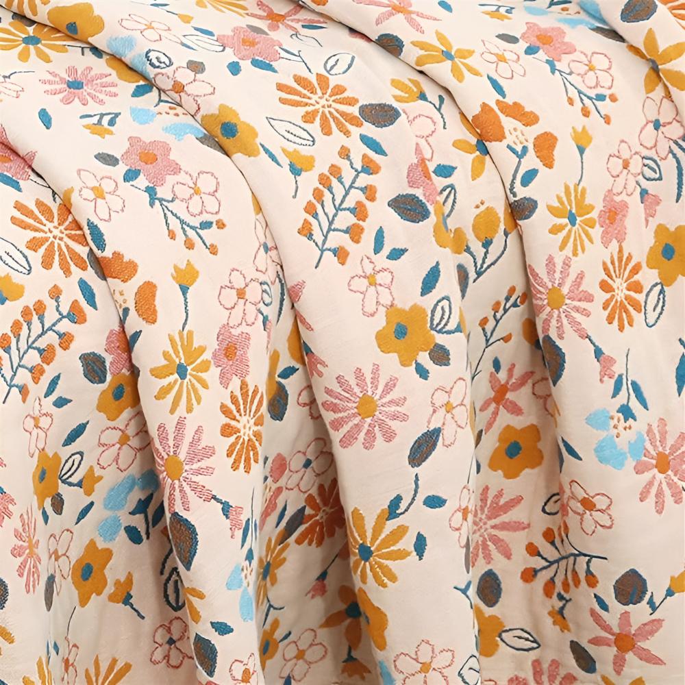 Daisy Dreamer Reversible Tassel Blanket — product close-up
