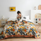 Sunrise Flora Cotton Blanket — main product photo