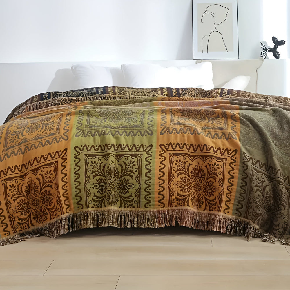 Mandala Tassel Throw Blanket — main product photo