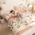 Chevron Design Four-Layer Cotton Blanket — alternate angle view