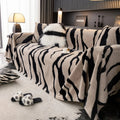 Wild Stripes Zebra Fleece Sofa Cover — product feature detail