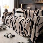 Wild Stripes Zebra Fleece Sofa Cover — product feature detail
