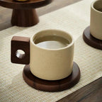 Modernist Ceramic Wooden Pallet Mug — product close-up