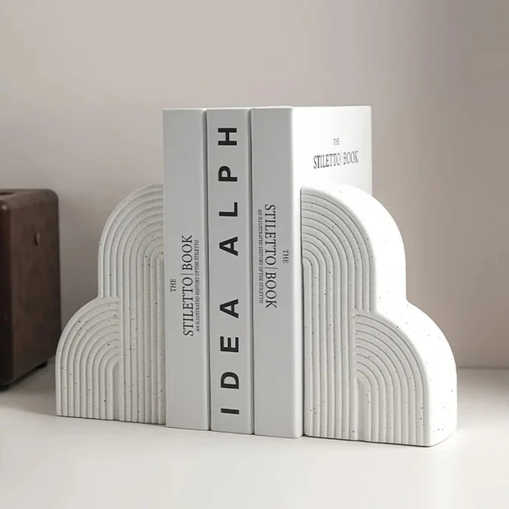 Persephone Cloud-Shaped Ceramic Bookends — product detail view
