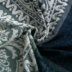 Floral Tassel Knit Bohemian Blanket — alternate angle view