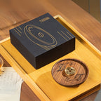 Round Wood and Copper Incense Holder — lifestyle shot