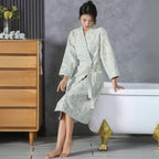Plush Cotton Jacquard Bathrobe — lifestyle shot