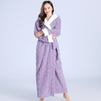 Plush Long Hooded Robe — product detail view