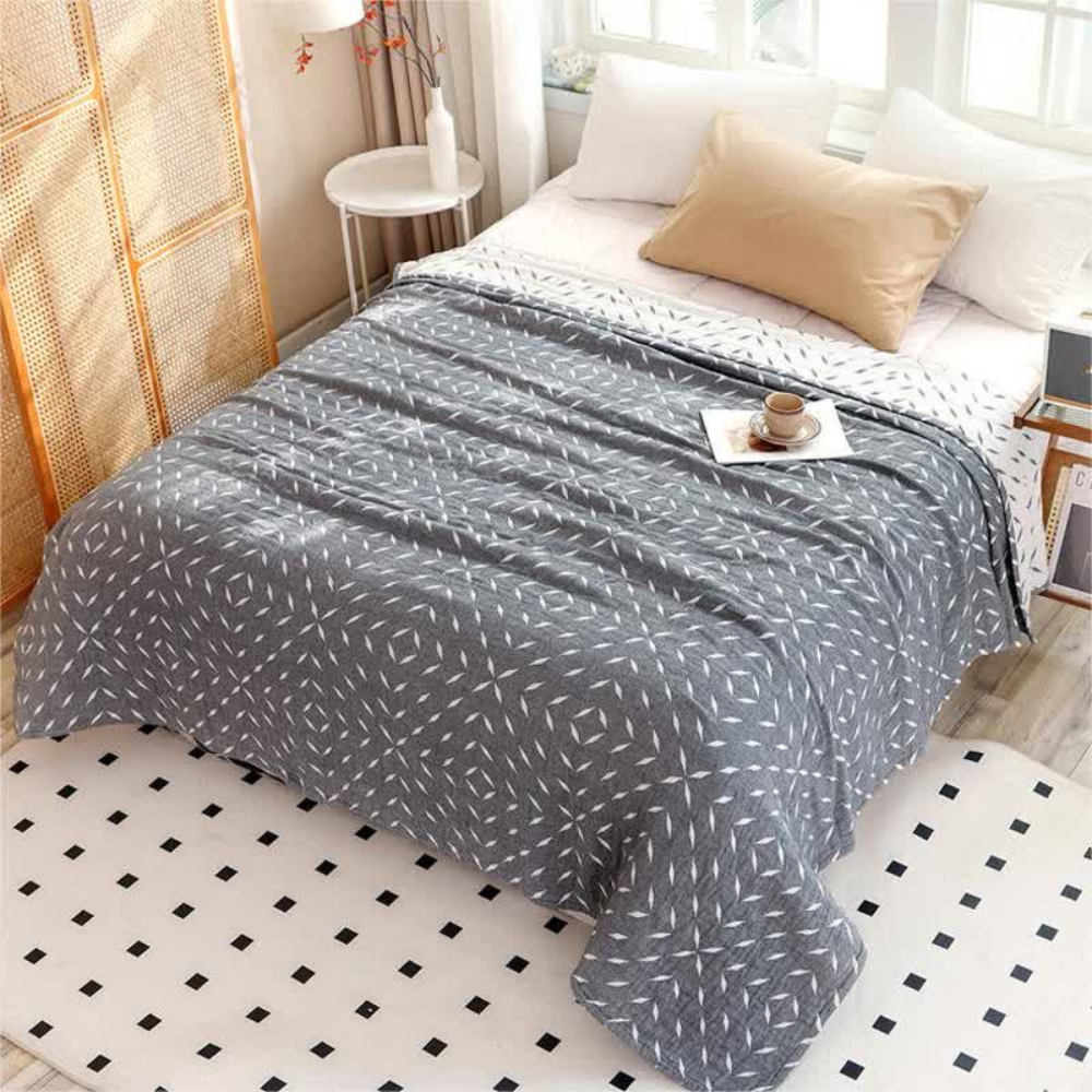 Ultimate Comfort Leaf Gauze Blanket — main product photo