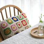 Floral Crochet Cushion Cover — product in use